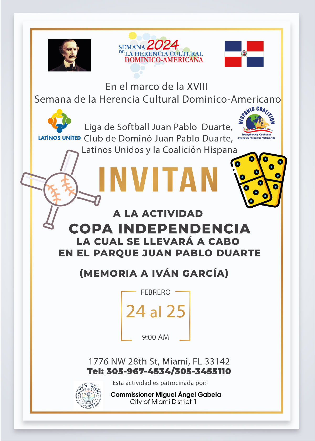 Invitacion Sotfball Domino